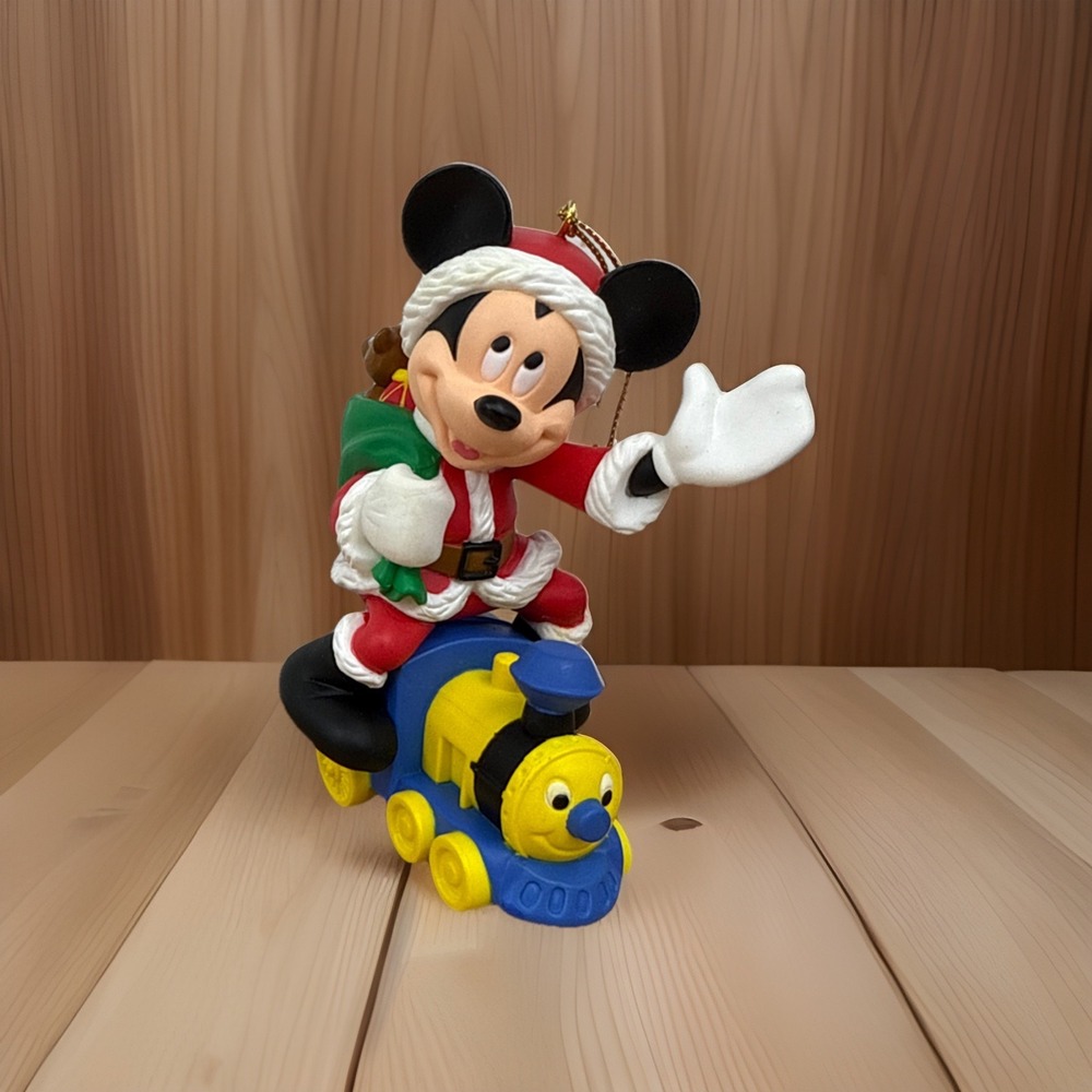 Disney Christmas Magic 26231-149 Mickey On Train Ornament Collectible By Grolier